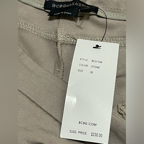 BCBG MAXAZRIA RIDING LEGGINGS PANTS WOMEN COLOR TAN KNEE-PATCH BREECH SIZE 30 - Picture 6 of 10